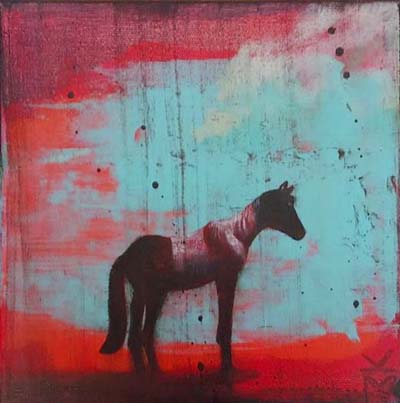 The black white horse